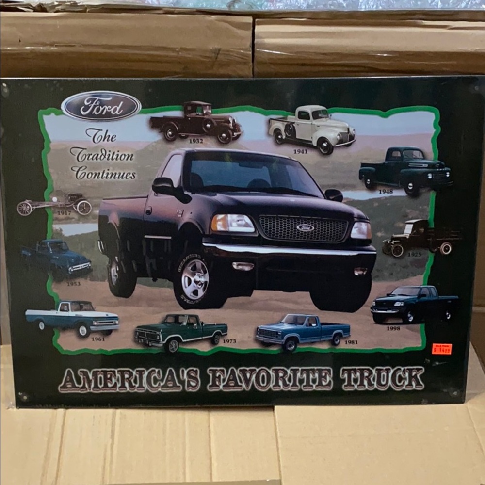 Ford F-150 metal collectible sign